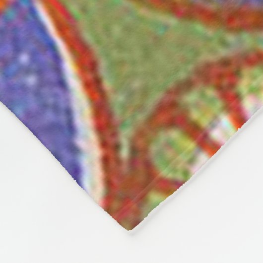 Rood Blauw Rustieke Kleurrijke Cirkel Egypte Art P Fleece Deken (Hoek)