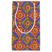 Rood Blauw Rustieke Kleurrijke Cirkel Egypte Art P Klein Cadeauzakje (Voorkant)