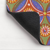 Rood Blauw Rustieke Kleurrijke Cirkel Egypte Art P Muismat (Hoek)