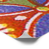 Rood Blauw Rustieke Kleurrijke Cirkel Egypte Art P Poster (Hoek)