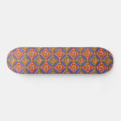 Rood Blauw Rustieke Kleurrijke Cirkel Egypte Art P Skateboard (Horizontaal)