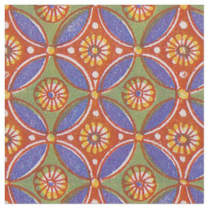 Rood Blauw Rustieke Kleurrijke Cirkel Egypte Art P Stof