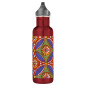 Rood Blauw Rustieke Kleurrijke Cirkel Egypte Art P Waterfles (Rechts)