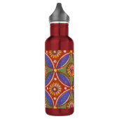 Rood Blauw Rustieke Kleurrijke Cirkel Egypte Art P Waterfles (Links)