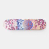 Rood Blauw & Sinaasappel Aziatische Cherry Blossom Persoonlijk Skateboard (Horizontaal)