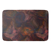 rood, blauw, sinaasappel en Paarse Marmer abstract Badmat (Voorkant)