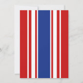 Rood Blauw Sport Jersey Verjaardagsfeest Kaart (Achterkant)