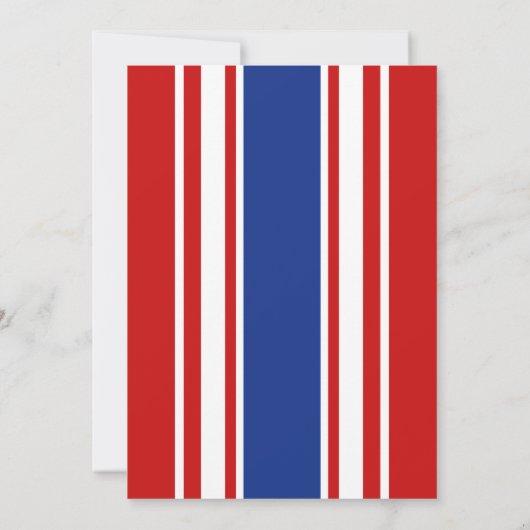 Rood Blauw Sport Jersey Verjaardagsfeest Kaart (Achterkant)