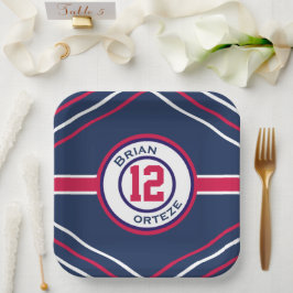 Rood & Blauw Sport Thema Papieren Bord