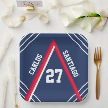 Rood & Blauw Sport Thema Papieren Bord
