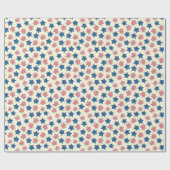 Rood Blauw Ster Geschenkverpakkings Papier (Vlak)