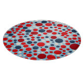 Rood Blauw Stippenpatroon Snijplank (Hoek)