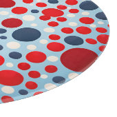 Rood Blauw Stippenpatroon Snijplank (Hoek)