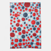 Rood Blauw Stippenpatroon Theedoek (Verticaal)