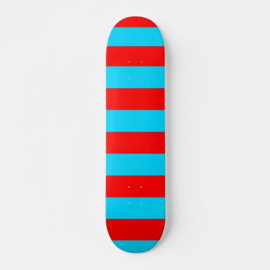 Rood Blauw Strepen Design Persoonlijk Skateboard (Voorkant)