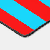 Rood Blauw Strepen Ontwerp Bureaumat (Hoek)