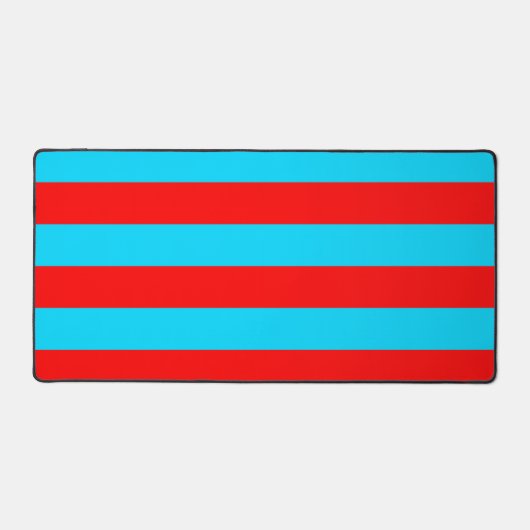 Rood Blauw Strepen Ontwerp Bureaumat (Voorkant)