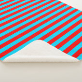 Rood Blauw Strepen Ontwerp Sherpa Deken (3/4)