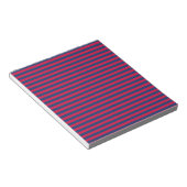 Rood Blauw Strepen Patroon Notitieblok (Schuin)