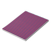 Rood Blauw Strepen Patroon Notitieblok (Linkerzijde)