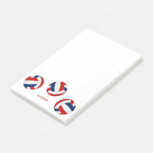 Rood Blauw Team Kleuren Gepersonaliseerd Volleybal Post-it® Notes