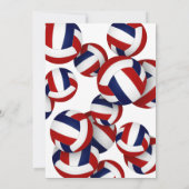 Rood Blauw Team Kleuren Volleyballen Kinderen Verj Kaart (Achterkant)