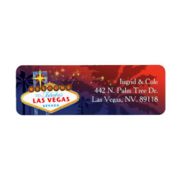 Rood + Blauw Uniek Las Vegas Weddenschap Etiket