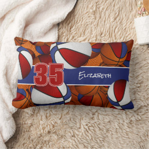 Rood blauw Veel basketballen kinder sportkamer Kussen
