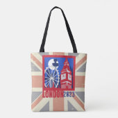Rood Blauw Verenigd Koninkrijk Vlag Londen City Ja Tote Bag (Achterkant)