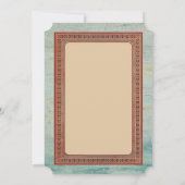 Rood Blauw Verjaardagsfeestuitnodiging Kaart (Achterkant)