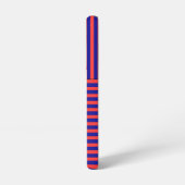 Rood Blauw Verticale Horizontale Strepen Samsung Galaxy Hoesje (Linkerkant)