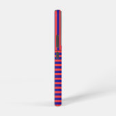 Rood Blauw Verticale Horizontale Strepen Samsung Galaxy Hoesje (Rechterkant)
