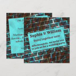 Rood blauw vlek, krassen, raster of baksteeneffect kaart