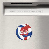 Rood Blauw Volleybal Team Party Cadeaus Onder 10 Magneet (Insitu (Vaatwasser))