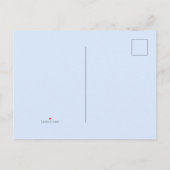 Rood blauw vrolijk kerstfeest Tekst modern geblade Uitnodiging Briefkaart (Achterkant)