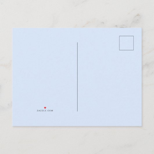 Rood blauw vrolijk kerstfeest Tekst modern geblade Uitnodiging Briefkaart (Achterkant)