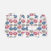 Rood Blauw Vuurwerk Donuts 4th van Juli Feest Bedankdoosjes (Uitgevouwen)