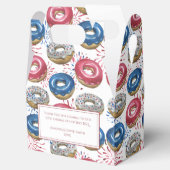 Rood Blauw Vuurwerk Donuts 4th van Juli Feest Bedankdoosjes (Geopend)