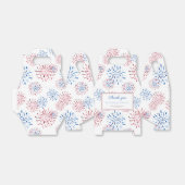 Rood Blauw Vuurwerk Firecracker 4th van Juli Feest Bedankdoosjes (Uitgevouwen)