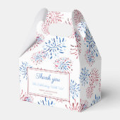 Rood Blauw Vuurwerk Firecracker 4th van Juli Feest Bedankdoosjes (Voorkant Zijde)