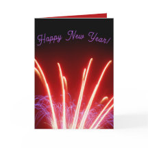 Rood & blauw vuurwerk Nieuwjaar