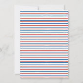 Rood Blauw Vuurwerk Raketten 4 juli Party Invita Kaart (Achterkant)