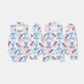 Rood Blauw Vuurwerkvuurkraker 4th van Juli Bedankdoosjes (Uitgevouwen)