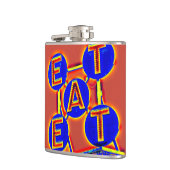 Rood/Blauw-warmtekolf Heupfles (Links)