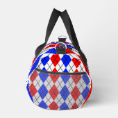 Rood Blauw Wit Argyle Diamant Patroon Ontwerp Plunjezak (Rechts)