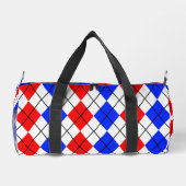 Rood Blauw Wit Argyle Diamant Patroon Ontwerp Plunjezak (Achterkant)