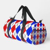 Rood Blauw Wit Argyle Diamant Patroon Ontwerp Plunjezak (Rechterhoek)