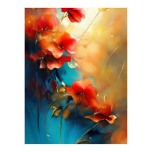 Rood Blauw Wit Blauwgroen Cream Flowers Mooi