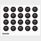 Rood Blauw Wit Drie Schattigee Australische Herder Ronde Sticker (Vel)