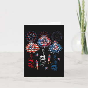 Rood Blauw Wit Drie Schattigee Geiten Op Bloemen 4 Kaart